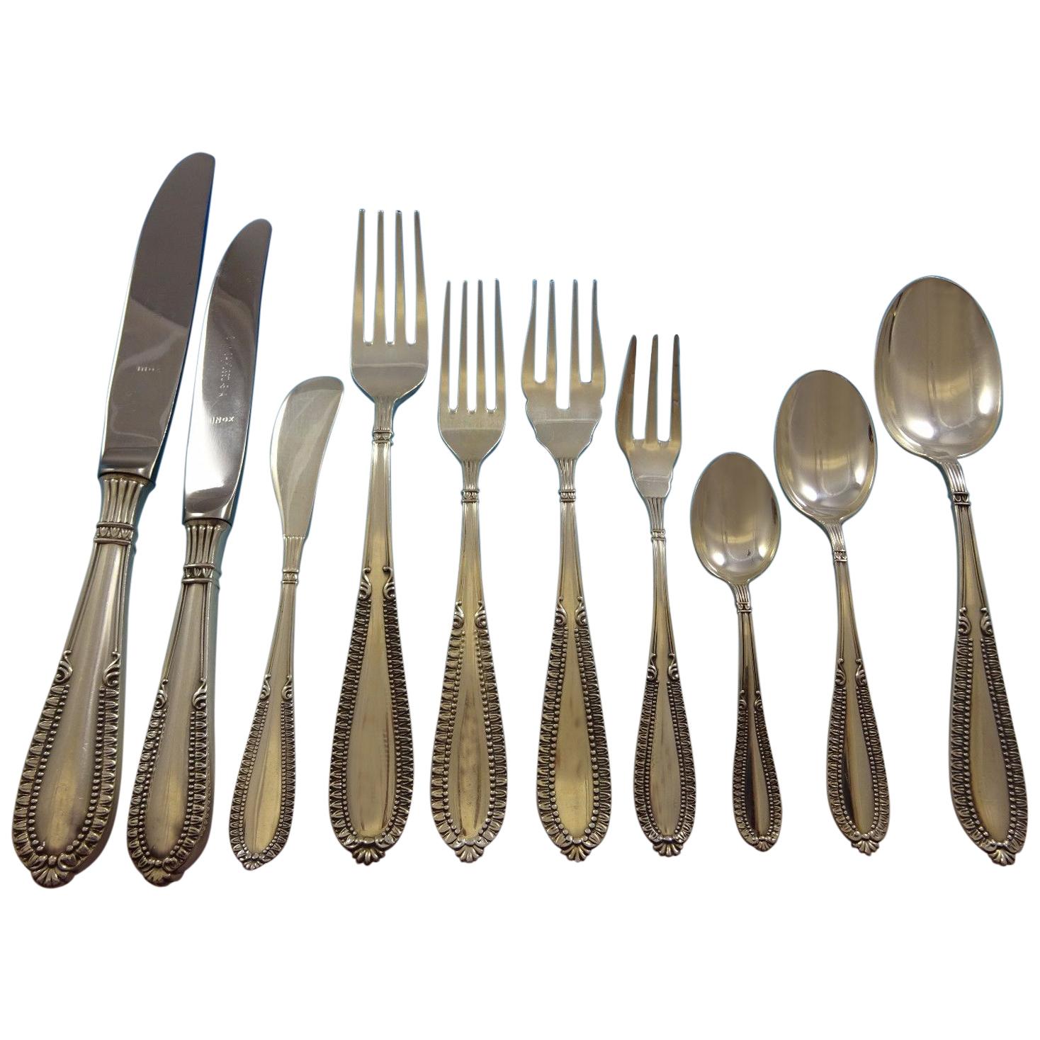 Gran Paris by Camusso Sterling Silver Flatware Set Service Dinner and Lunch