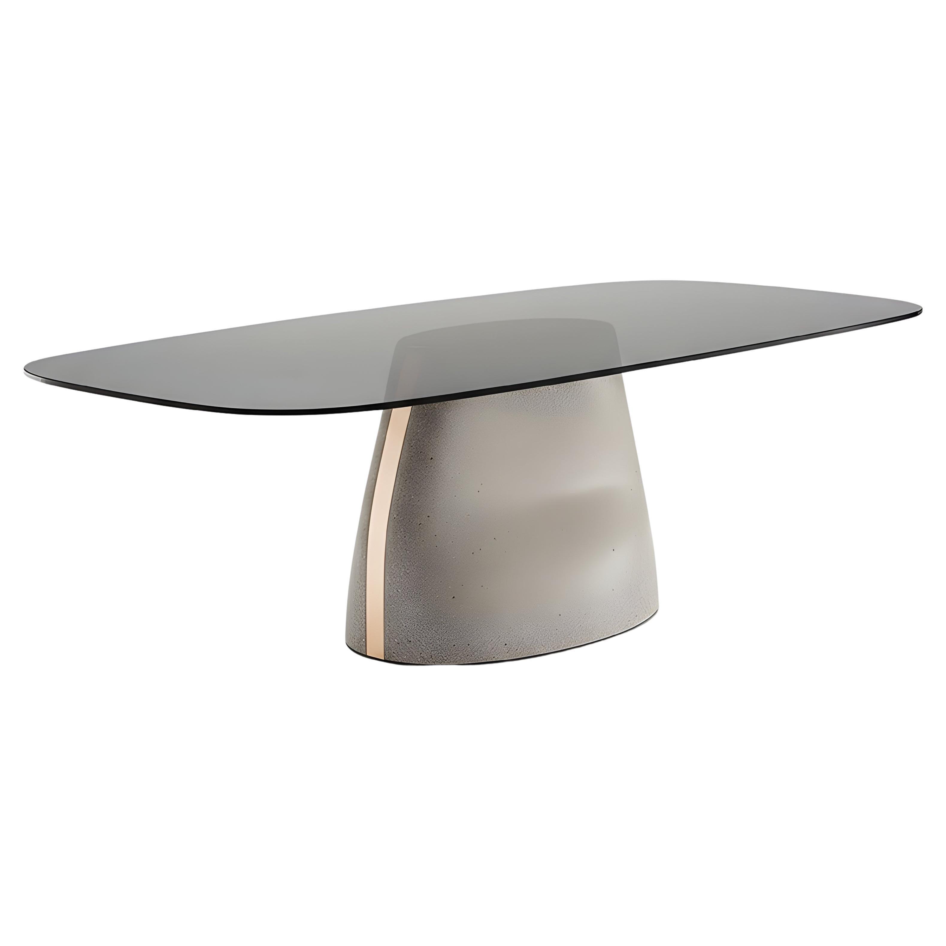 Gran Sasso Fixed Table with Sculptural Base Italian Designer Andrea Lucatello