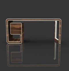 "Gran Torino" 21st Century Desk, Walnut and Maple  by Ivan Paradisi