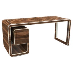 "Gran Torino" 21st Century Desk, Walnut and Maple  by Ivan Paradisi