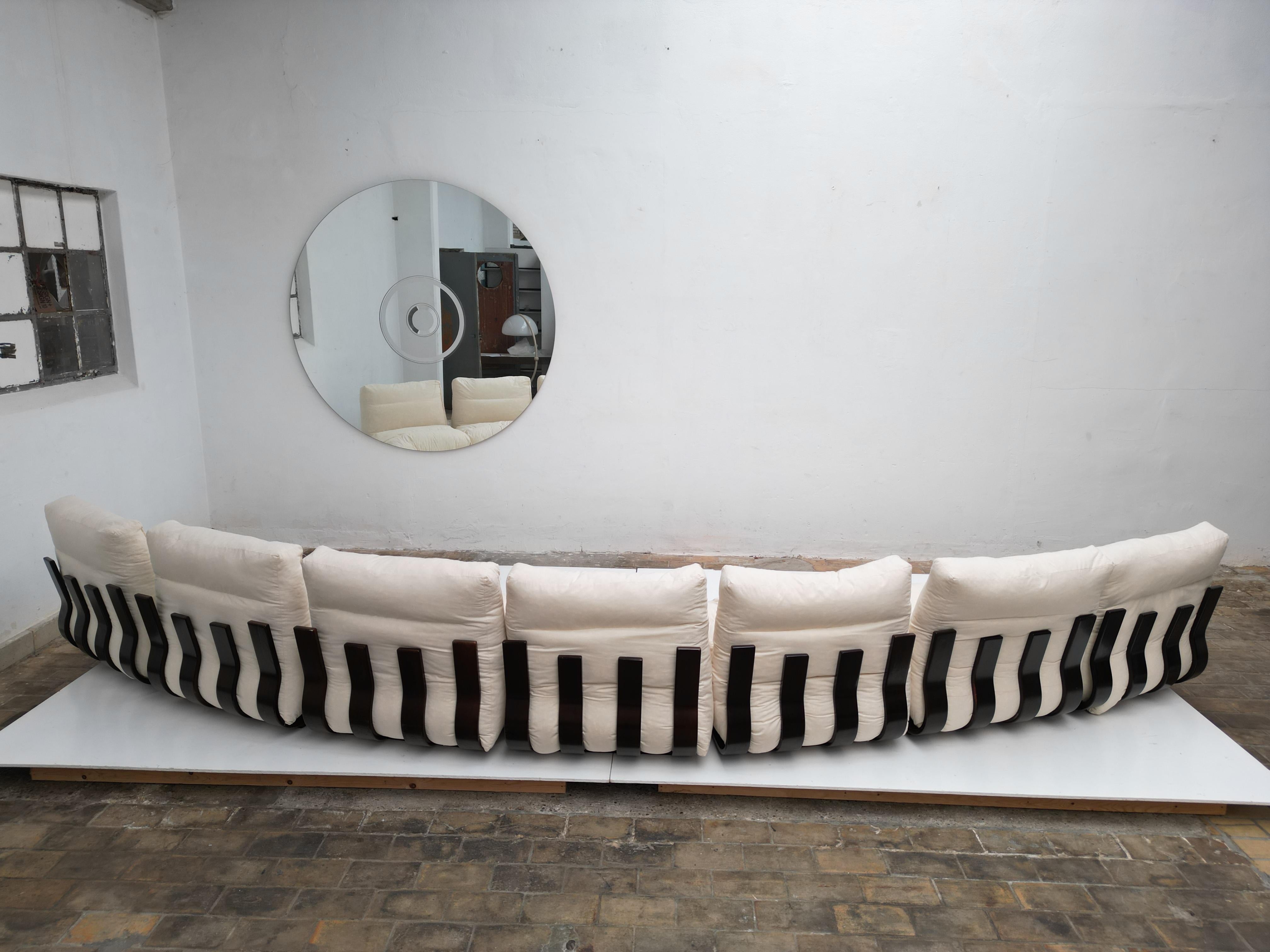 'Gran Visir' Modular Sofa by Luciano Frigerio Italy 1971 Choose Your Own Fabric  For Sale 11