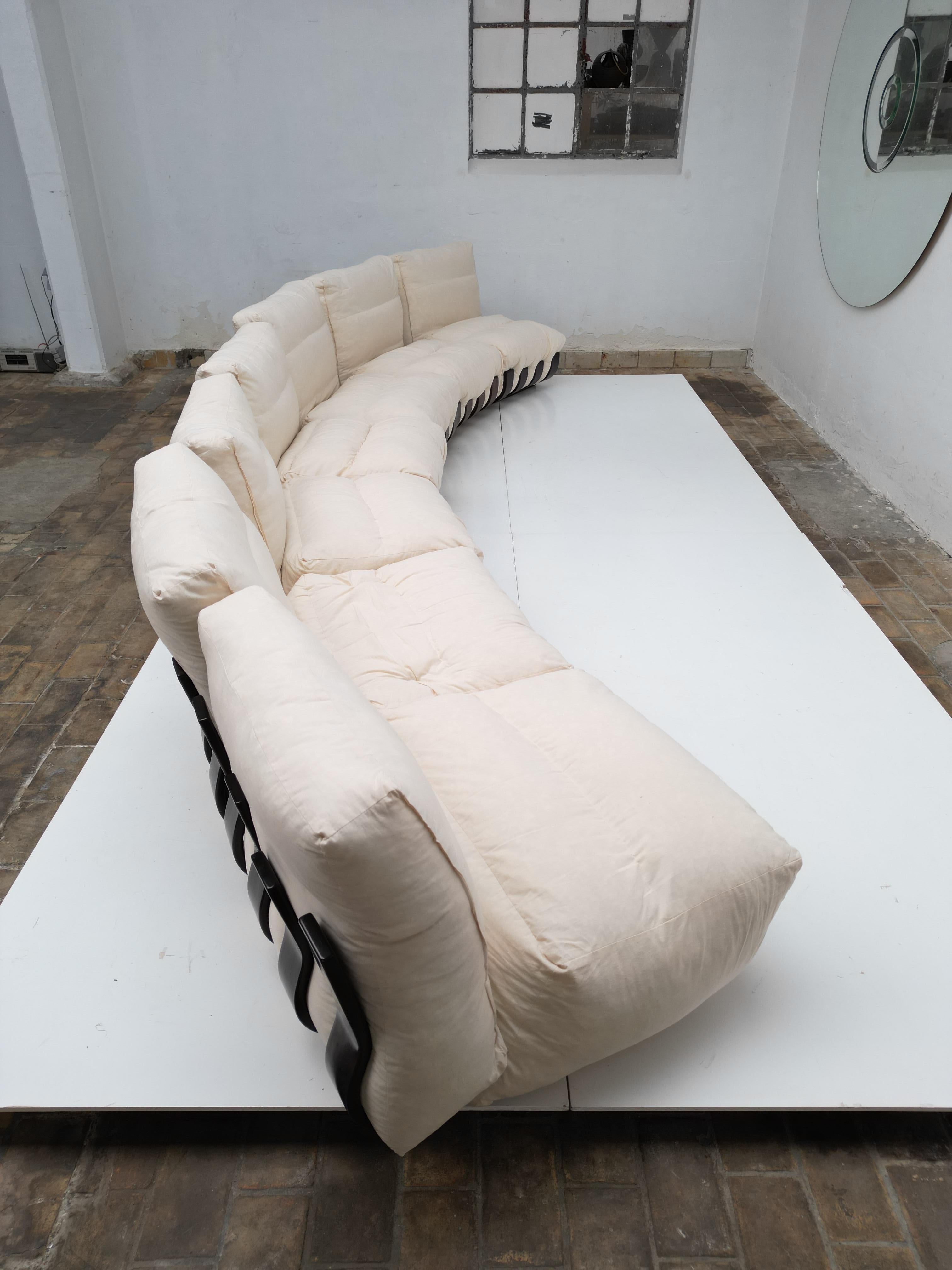 'Gran Visir' Modular Sofa by Luciano Frigerio Italy 1971 Choose Your Own Fabric For Sale 12