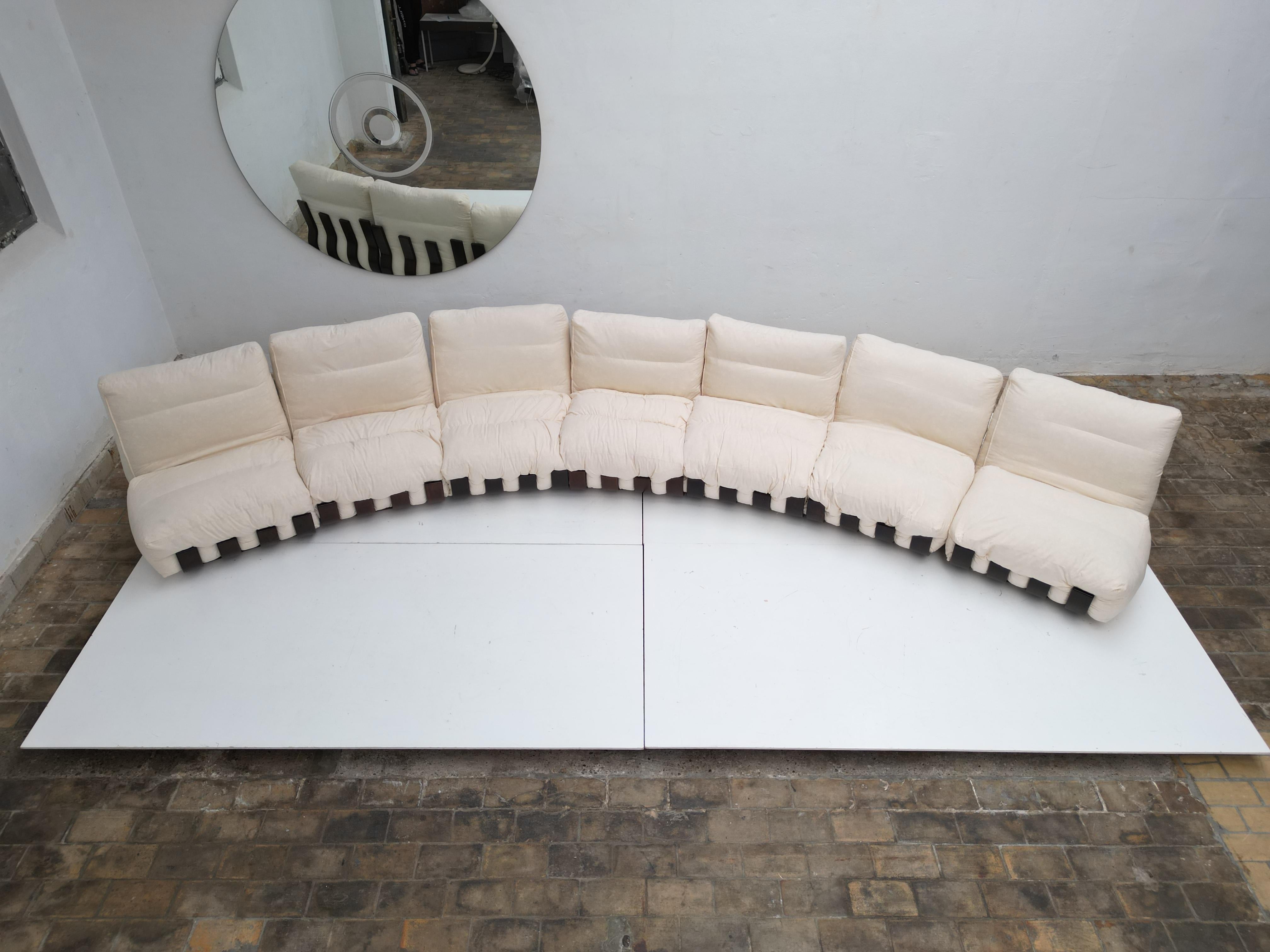 Italian 'Gran Visir' Modular Sofa by Luciano Frigerio Italy 1971 Choose Your Own Fabric For Sale