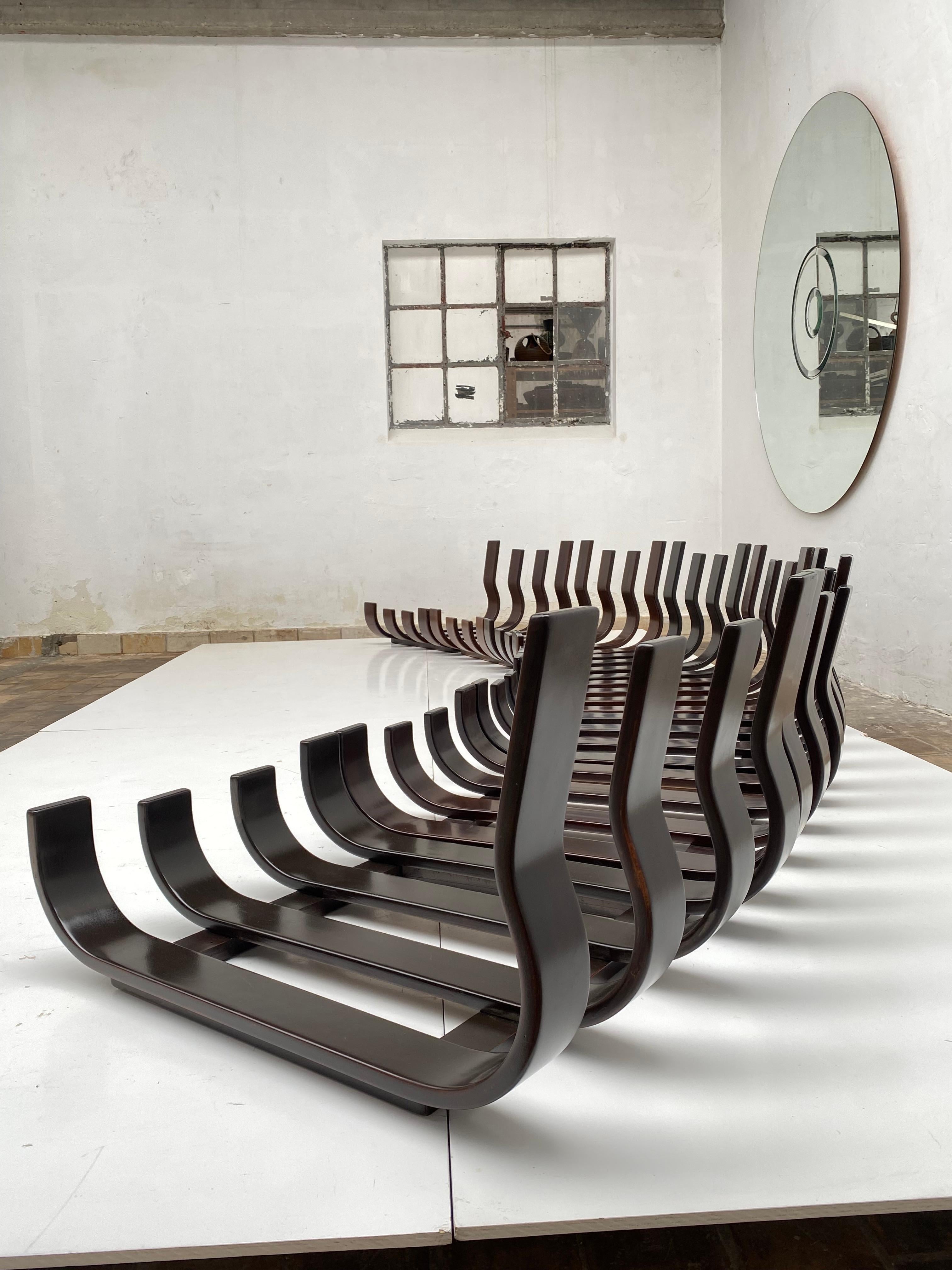 Stained 'Gran Visir' Modular Sofa by Luciano Frigerio Italy 1971 Choose Your Own Fabric For Sale