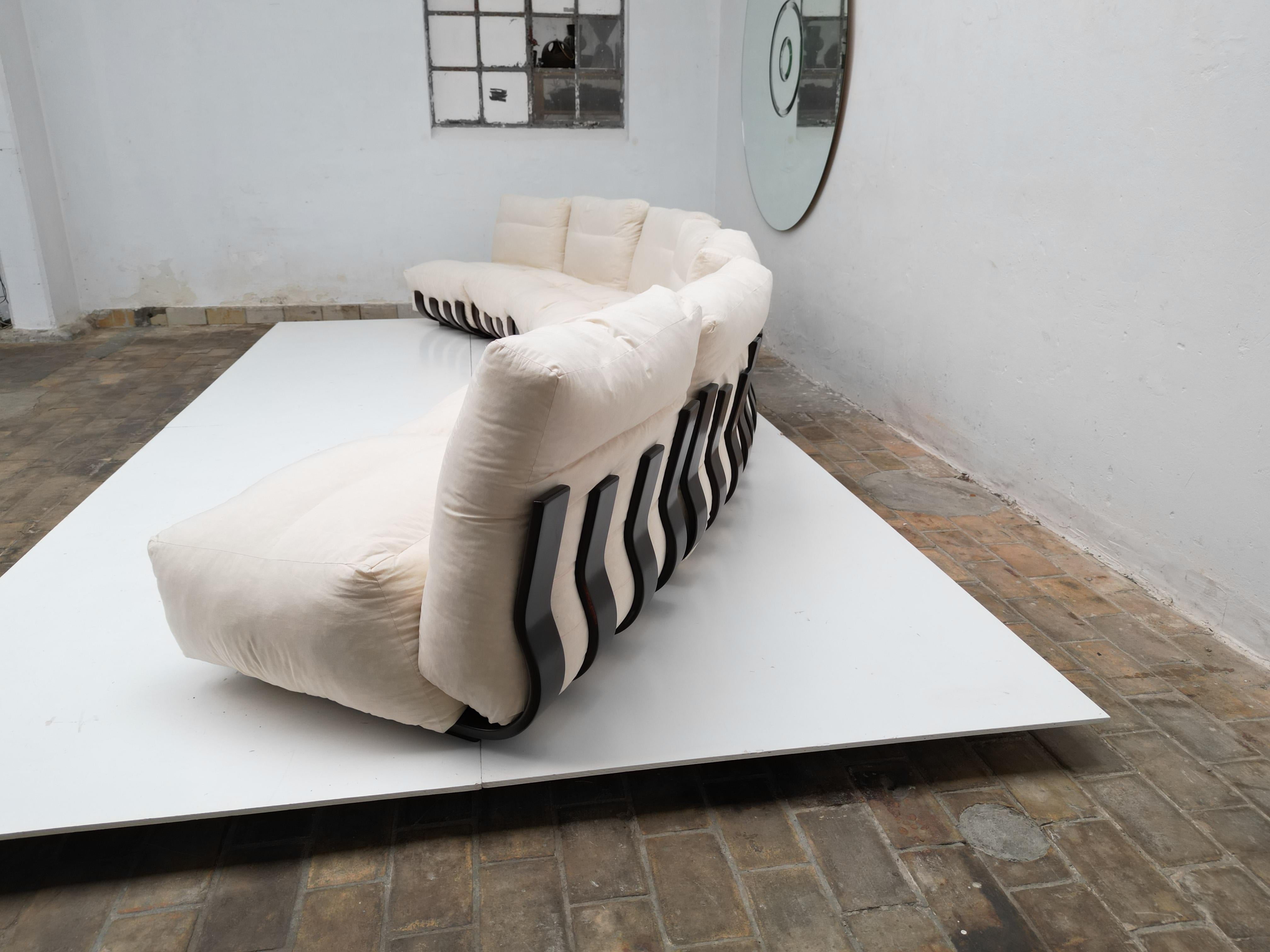 'Gran Visir' Modular Sofa by Luciano Frigerio Italy 1971 Choose Your Own Fabric In Good Condition For Sale In bergen op zoom, NL
