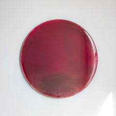 Granada by Courtney Kinnare, Red Mirrored Glass Contemporary Wall Art