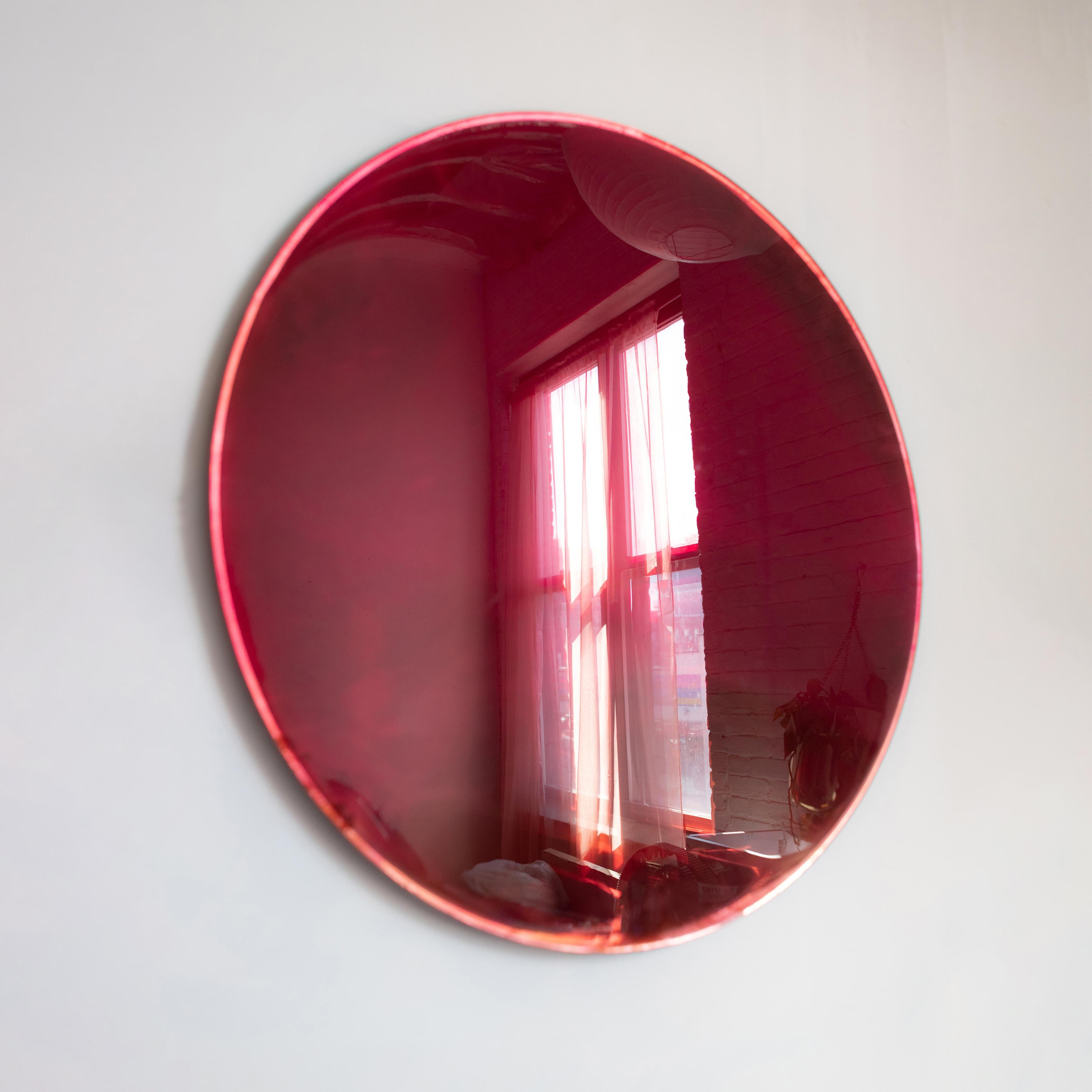 Granada von Courtney Kinnare, Rotes gespiegeltes Glas Zeitgenössische Wandkunst (Spiegel) im Angebot