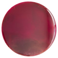 Granada von Courtney Kinnare, Rotes gespiegeltes Glas Zeitgenössische Wandkunst
