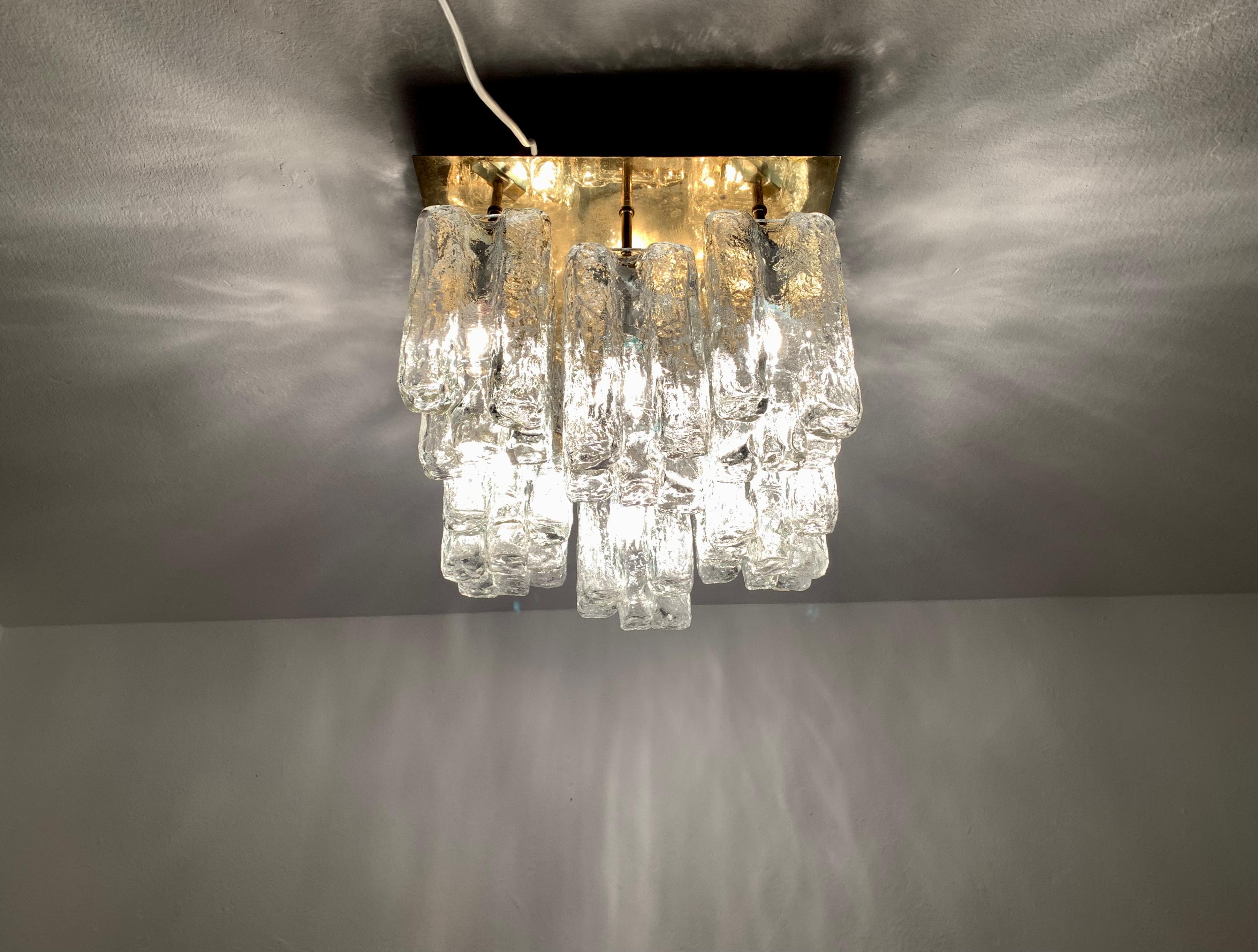 Granada Ice Glass Flush Light by J.T. Kalmar 2