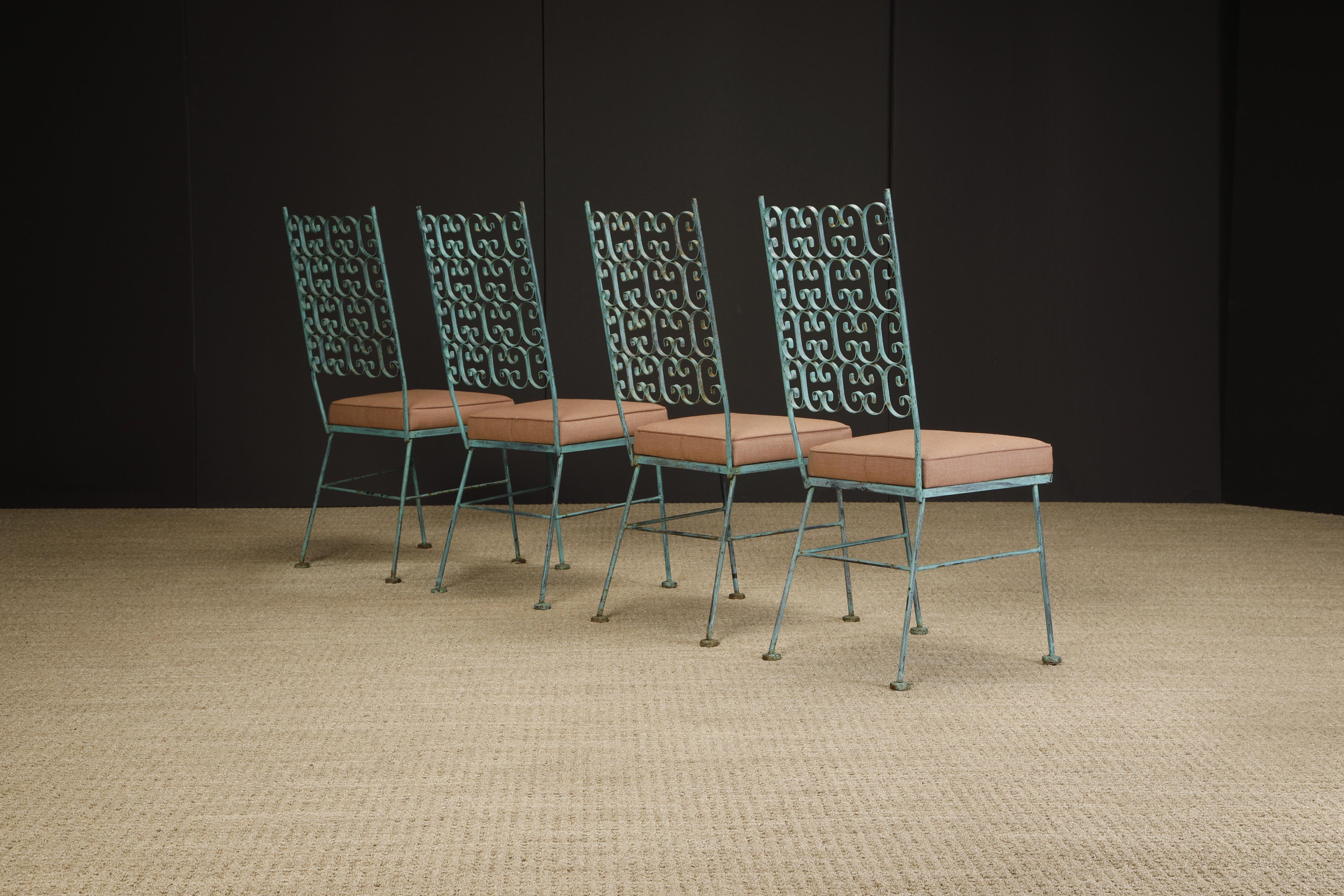 Wrought Iron 'Granada' Patio Dining Set by Arthur Umanoff for Shaver-Howard, circa 1960s