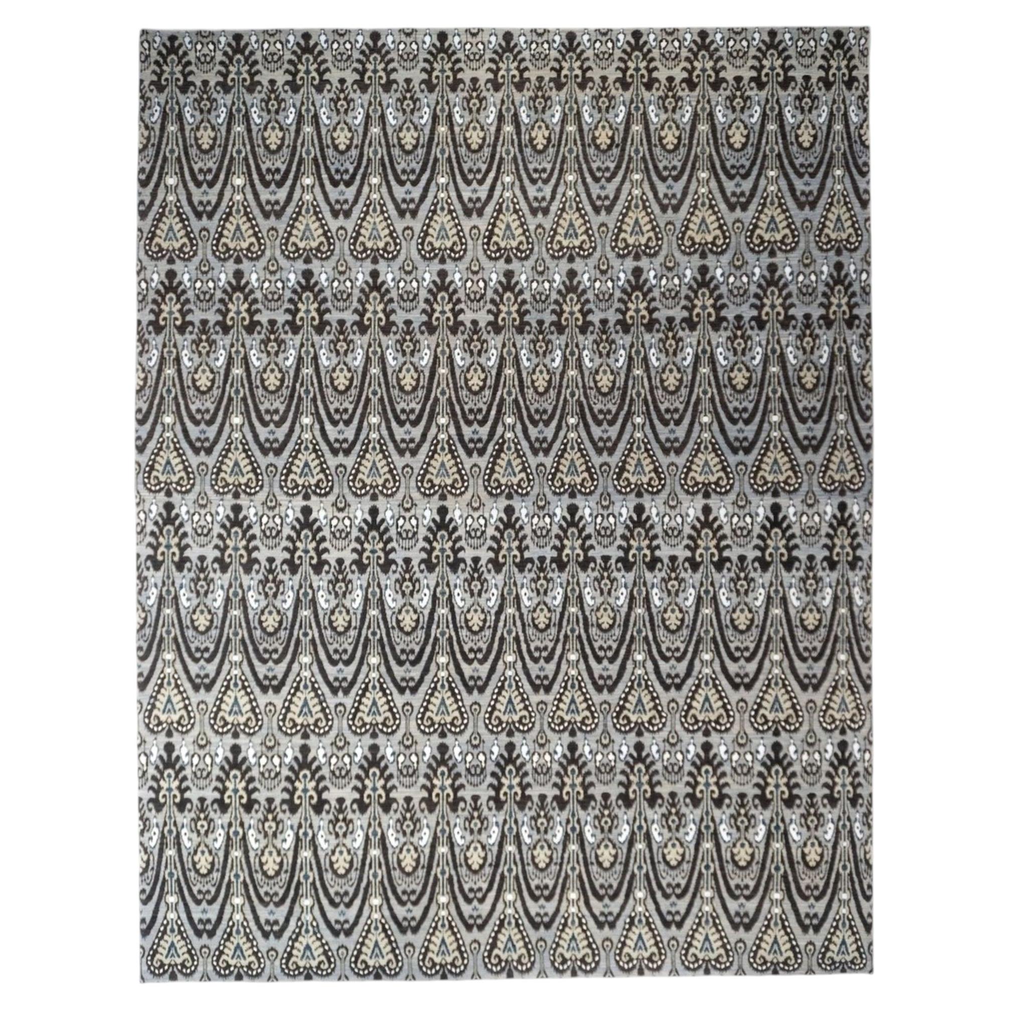 Granada Transitional Hand-Knotted Wool Rug – 9'6" x 12'4" For Sale