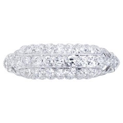 Retro Granat Brothers .30 Carat Diamond Domed Platinum Wedding Band