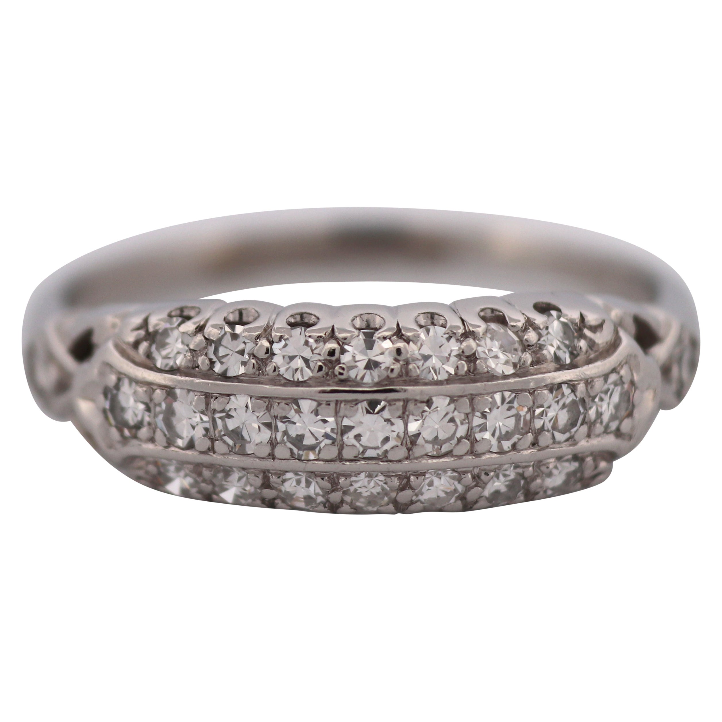 Granat Brothers Diamant-Ring aus Platin im Angebot