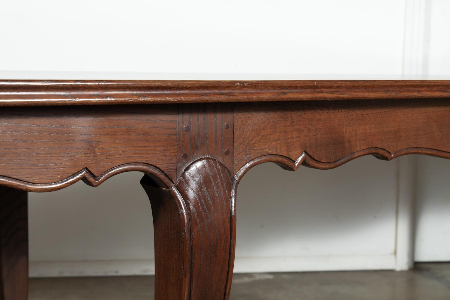 Early 20th Century Grand 11 Foot Louis XV Country French Chateau Dining Table with Parquet Top