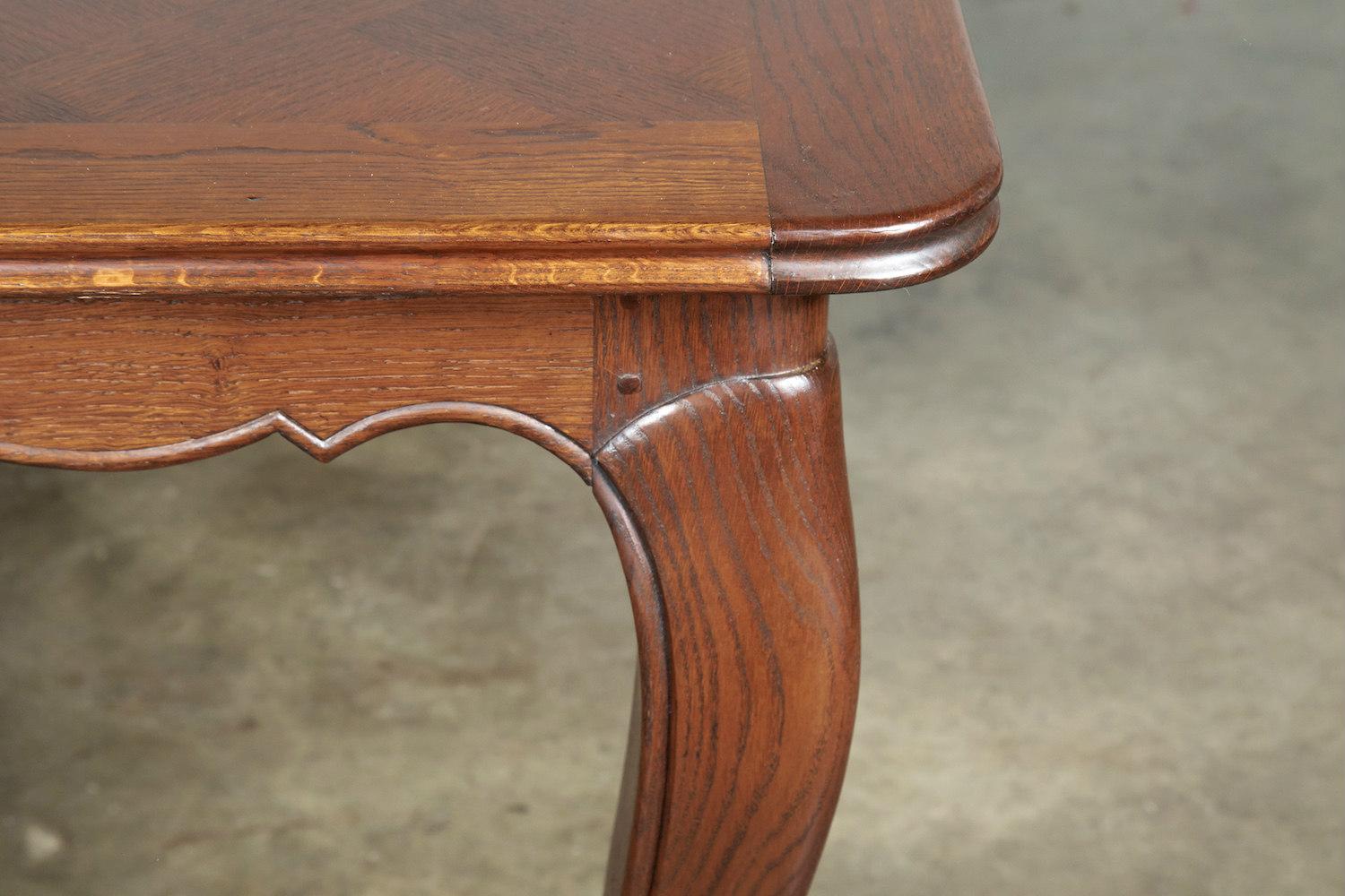 Grand 11 Foot Louis XV Country French Chateau Dining Table with Parquet Top 2