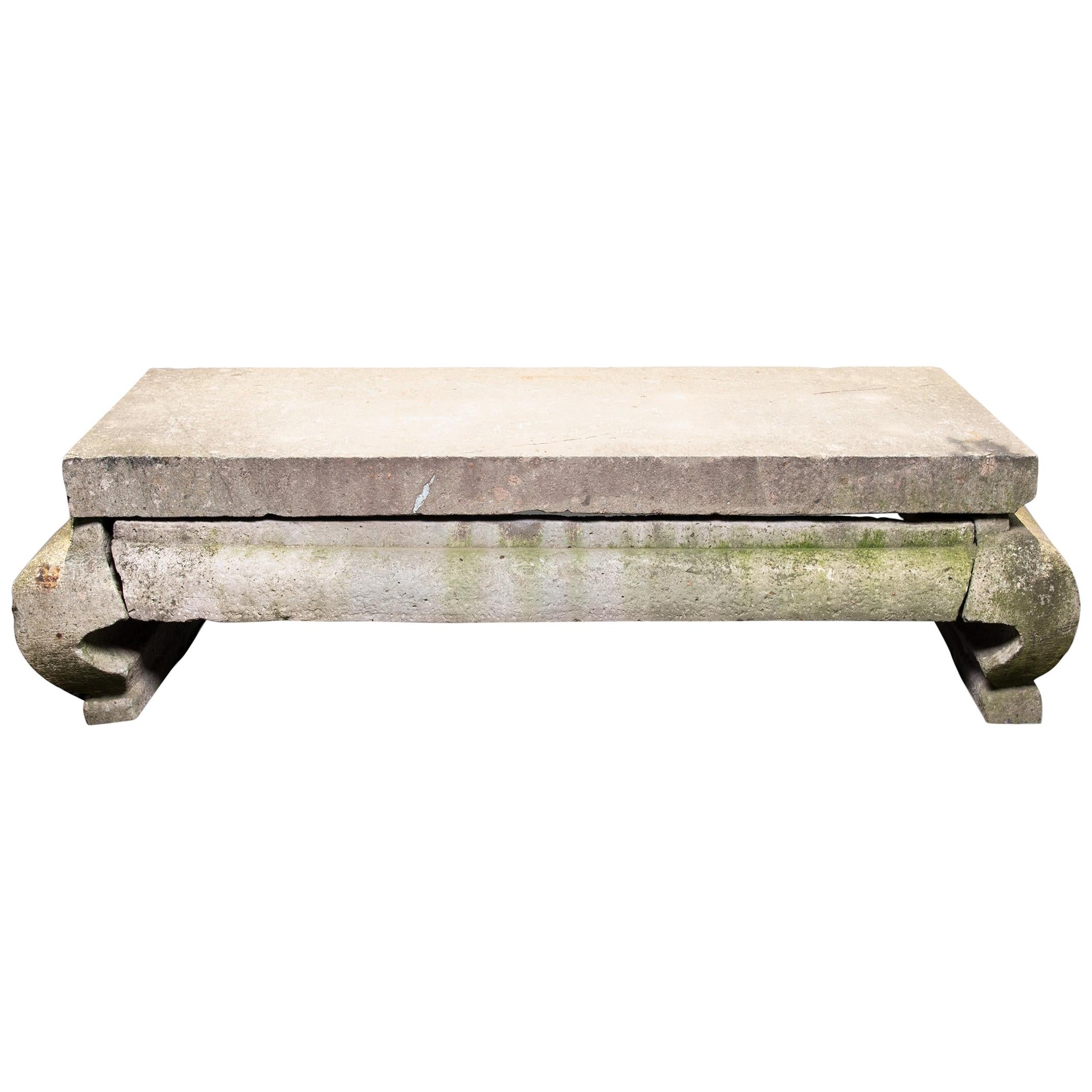 Grand Chinese Limestone Table, c. 1650