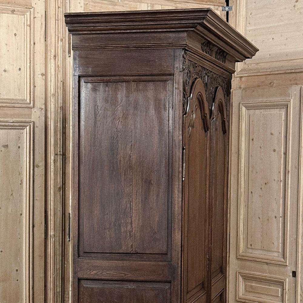 Grand 18th Century Country French Louis XIV Armoire For Sale 8