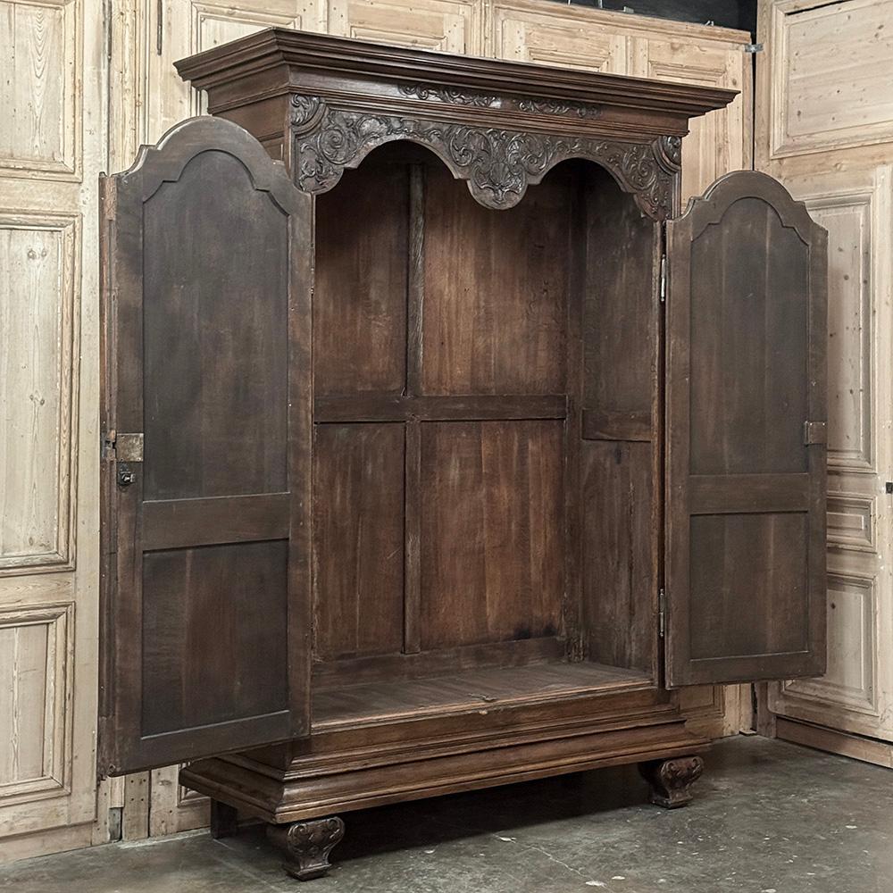 Grand 18th Century Country French Louis XIV Armoire For Sale 11