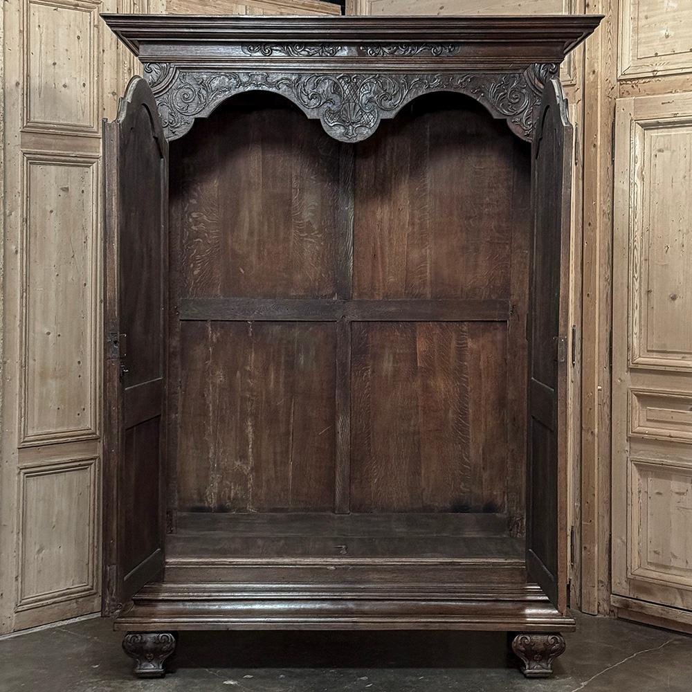 Grand 18th Century Country French Louis XIV Armoire For Sale 13