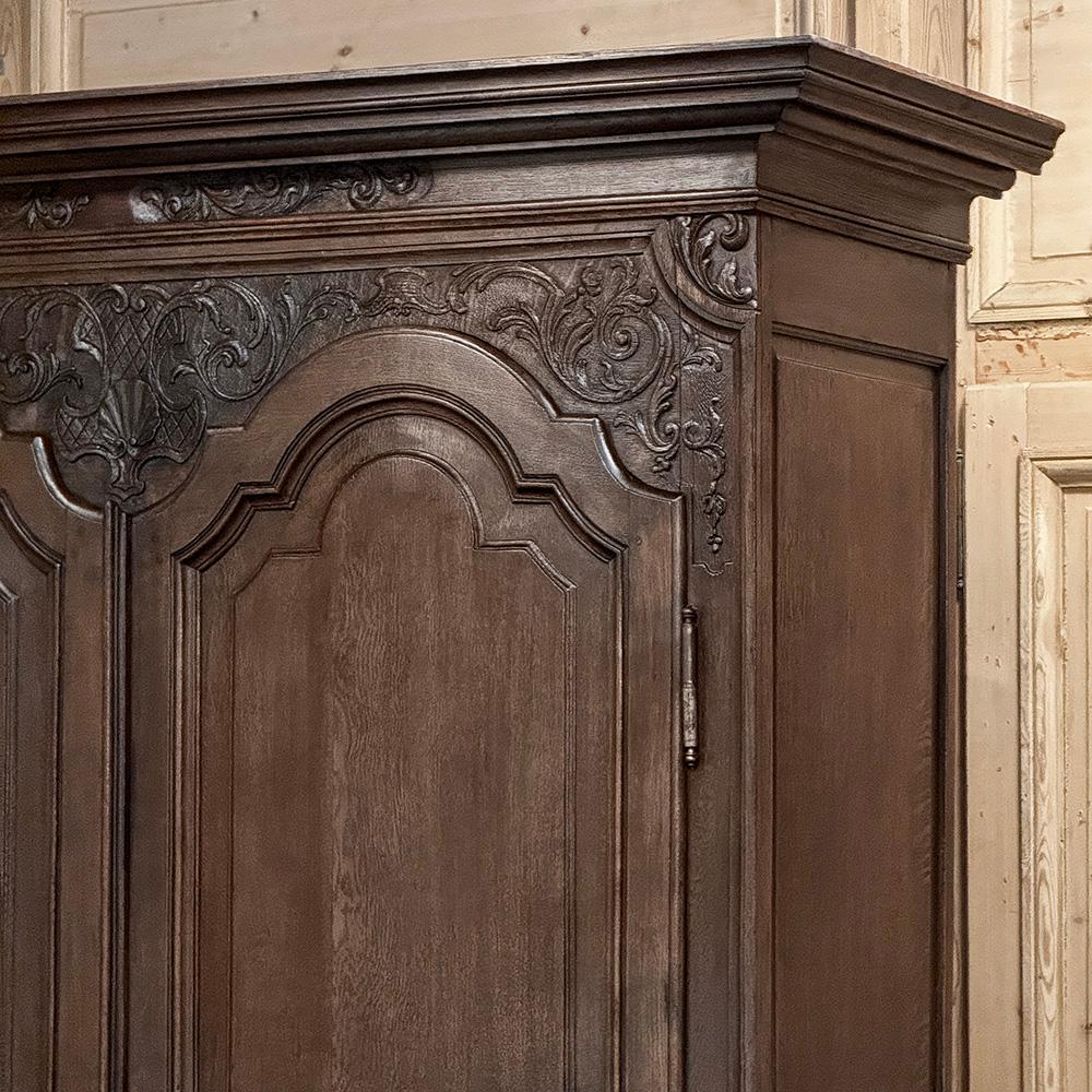 Grand 18th Century Country French Louis XIV Armoire For Sale 4