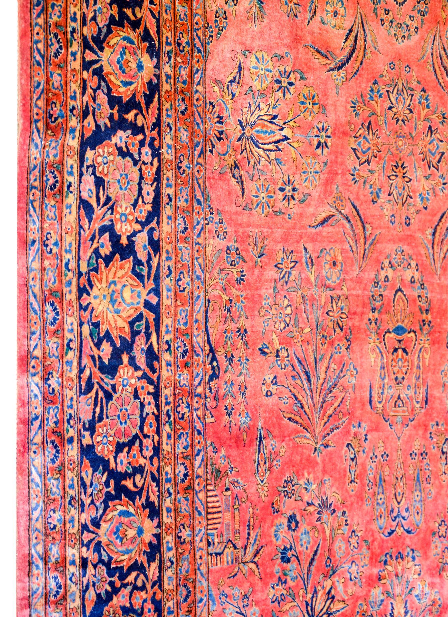 Grand 1920 Persian Kashan Rug In Good Condition For Sale In Chicago, IL