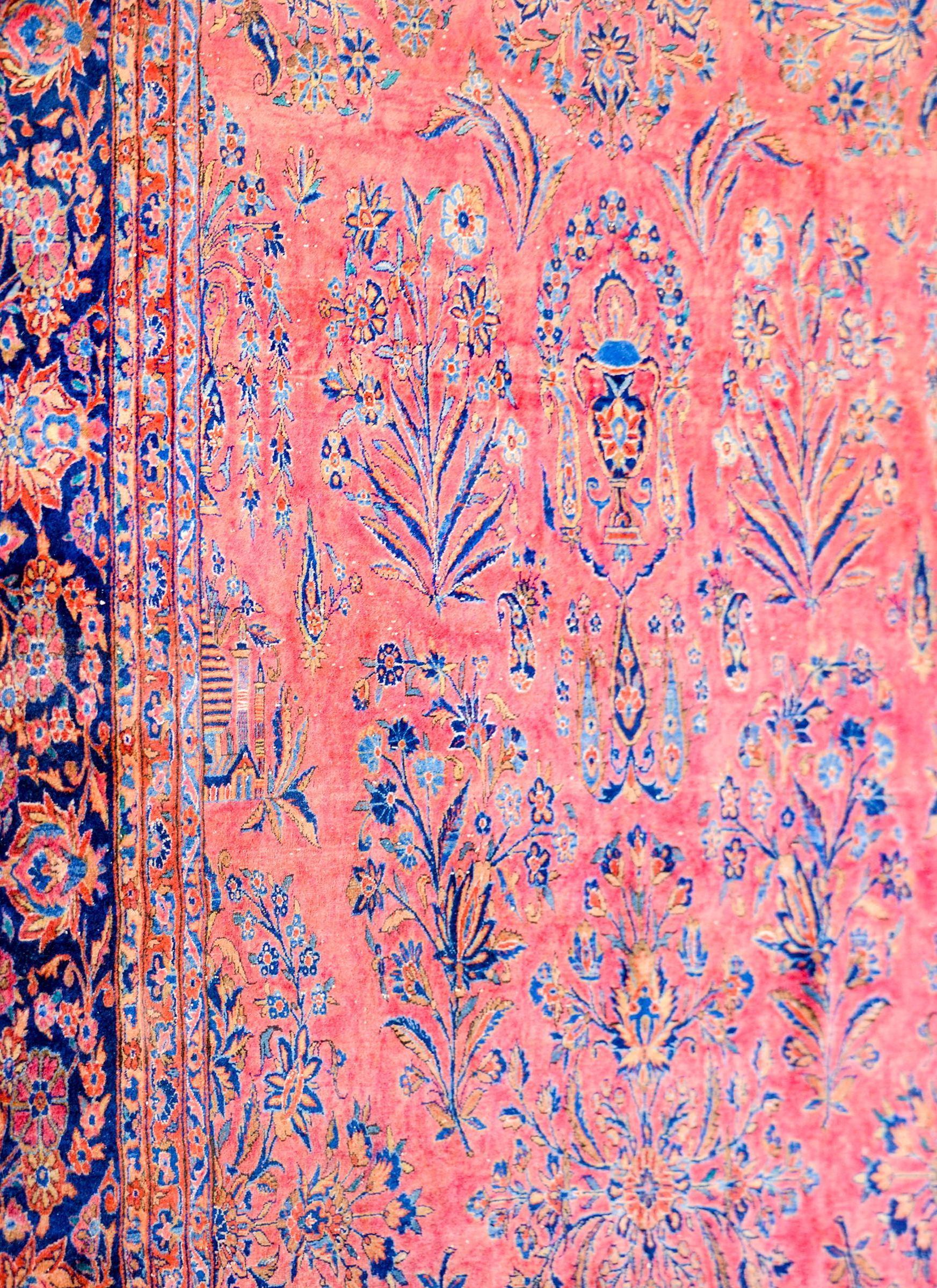 Großer persischer Kashan-Teppich von Grand 1920 im Zustand „Gut“ im Angebot in Chicago, IL