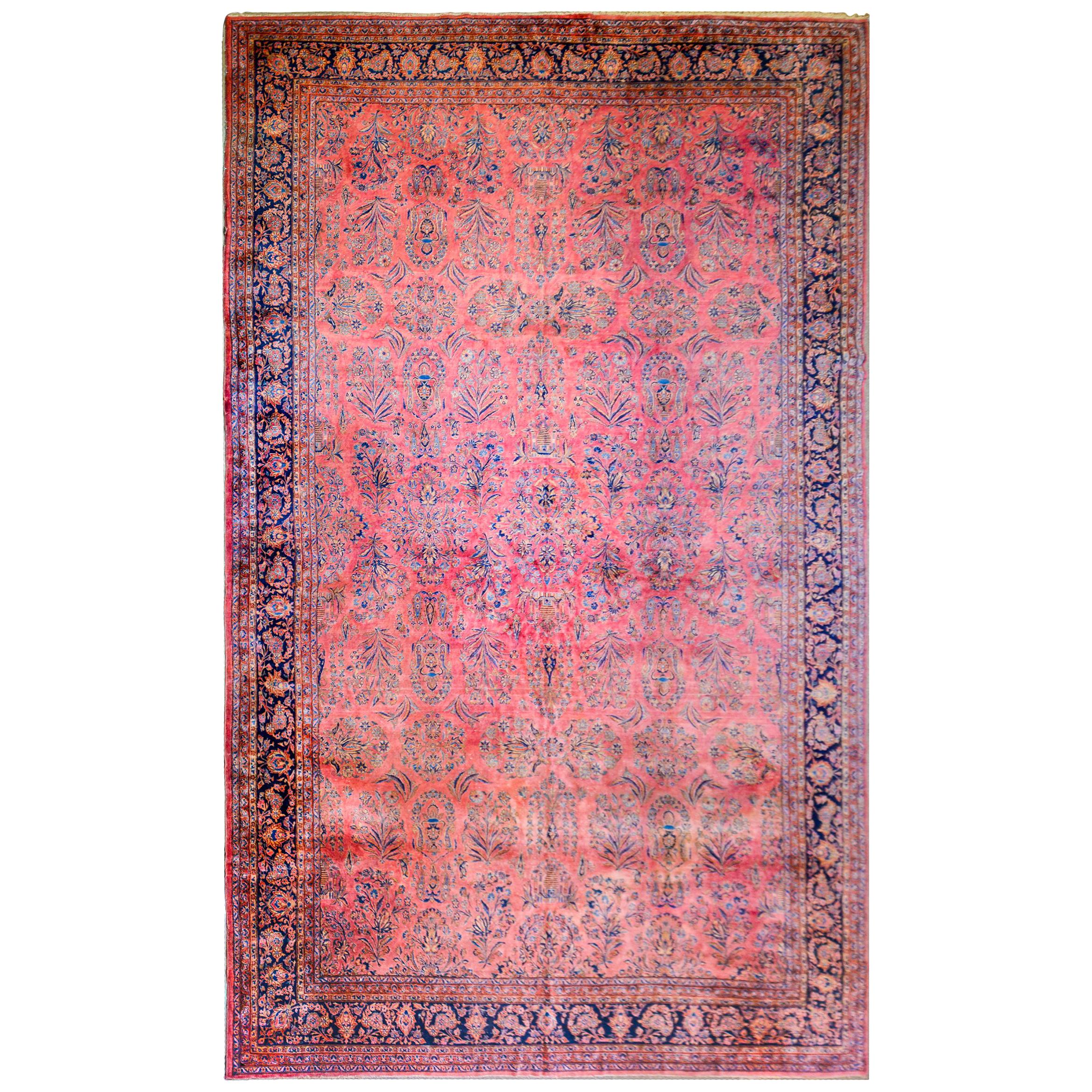 Grand 1920 Persian Kashan Rug For Sale