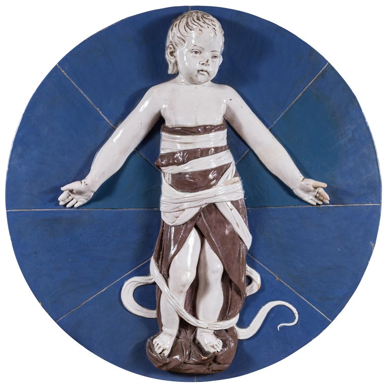 Grand, 19th Century, Della Robbia Medallion For Sale at 1stDibs