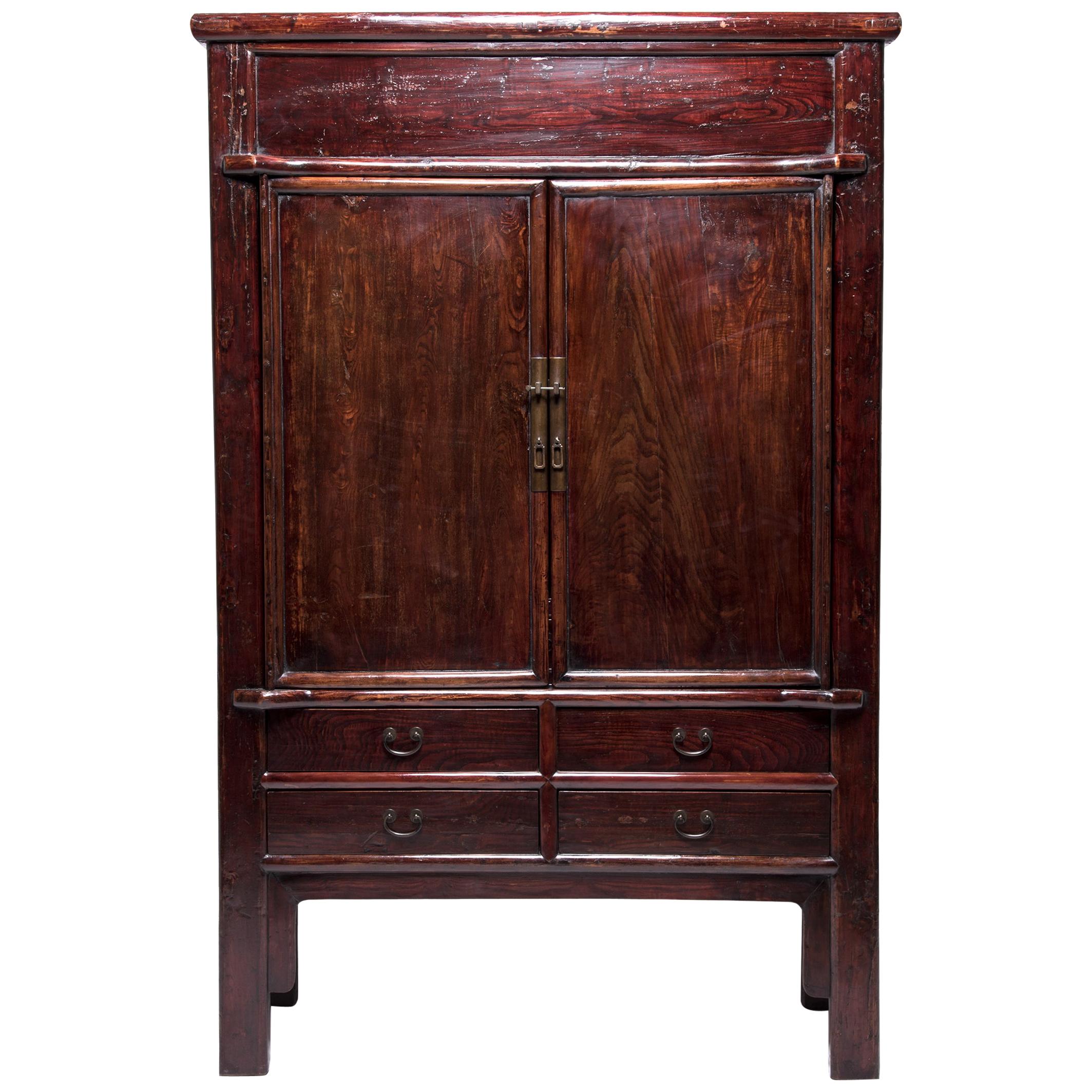 Grand Chinese Two-Door Cabinet, c. 1800 For Sale