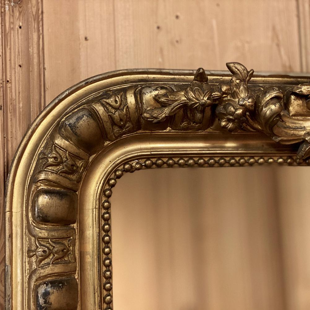 Grand 19th Century French Louis XIV Gilded Mirror 4