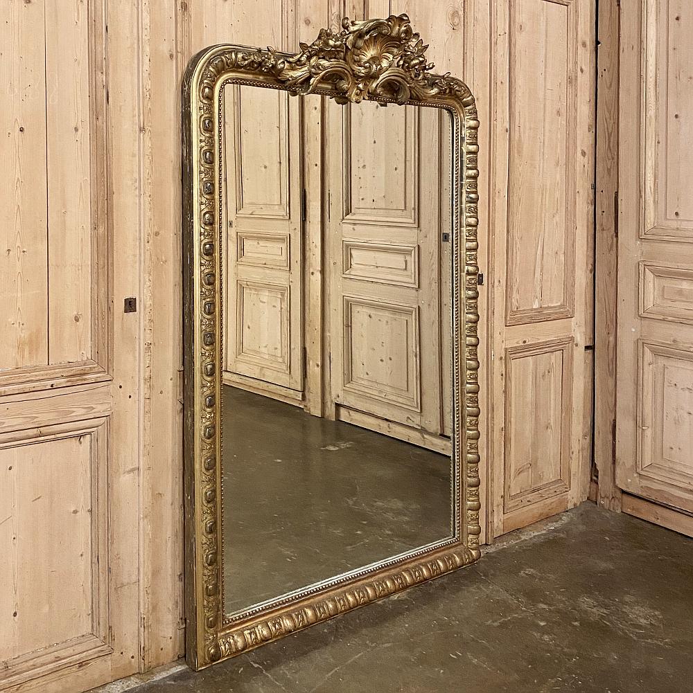 Napoleon III Grand 19th Century French Louis XIV Gilded Mirror