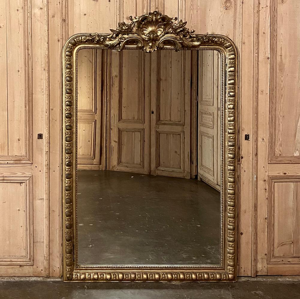 Hand-Crafted Grand 19th Century French Louis XIV Gilded Mirror