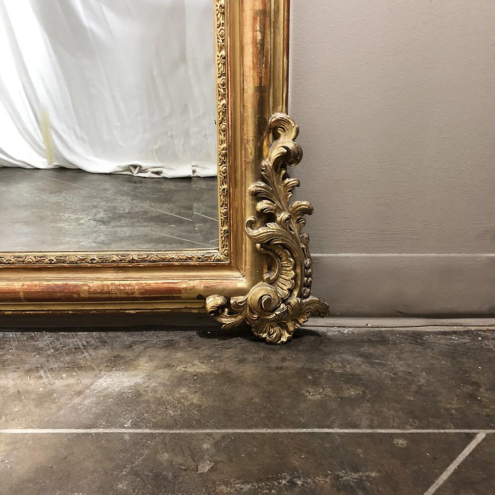 Grand 19th Century French Louis XV Gilded Mirror 6