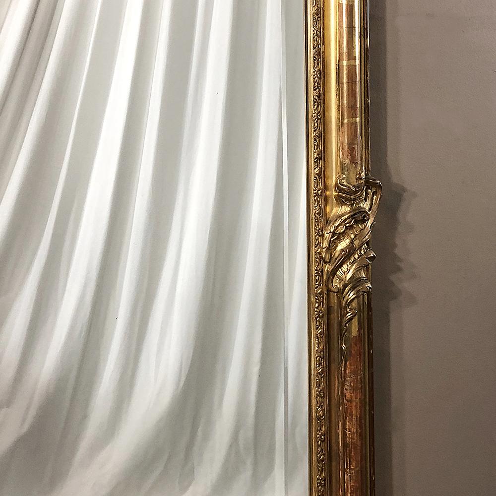 Grand 19th Century French Louis XV Gilded Mirror In Good Condition In Dallas, TX