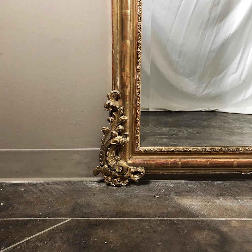 Grand 19th Century French Louis XV Gilded Mirror 1
