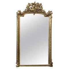 Grand 19th Century French Louis XVI Gilded Mirror