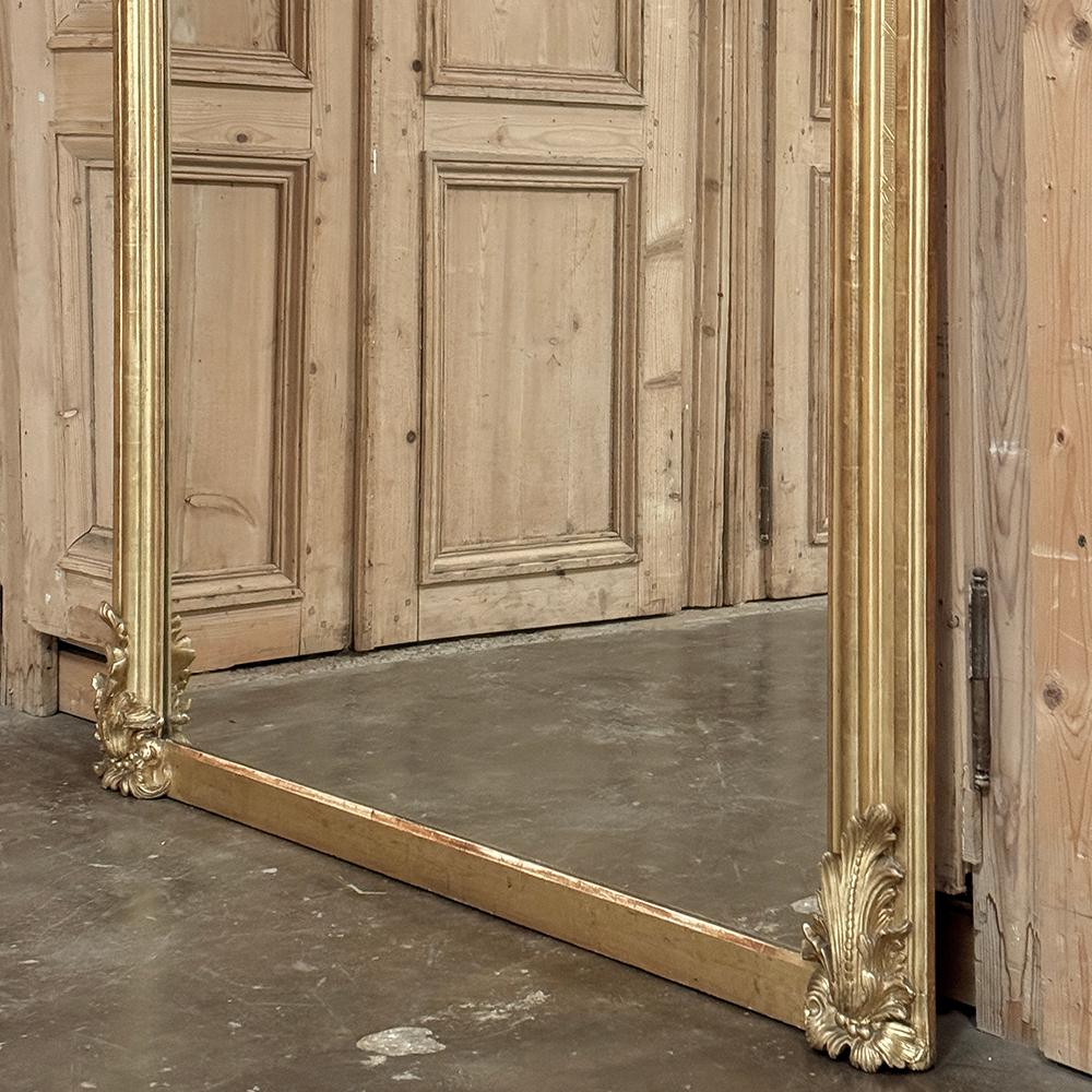 Grand 19th Century French Napoleon III Period Gilded Mirror For Sale 9