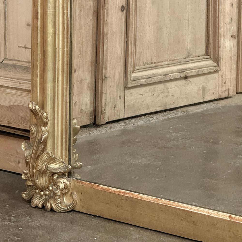 Grand 19th Century French Napoleon III Period Gilded Mirror For Sale 11