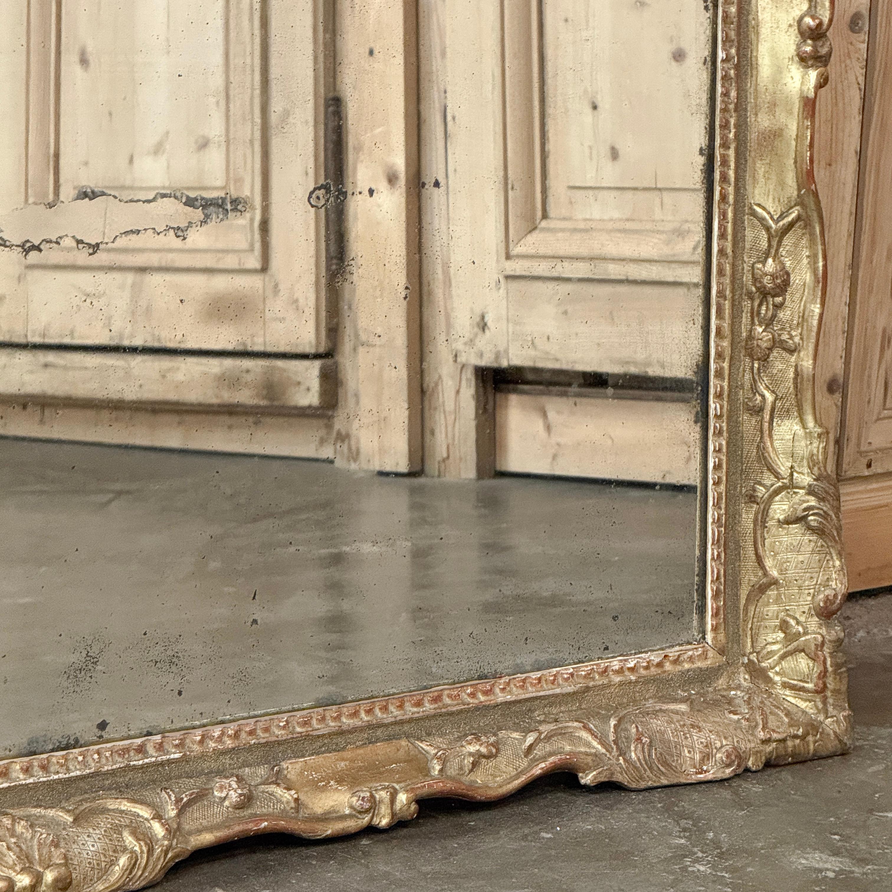 Grand 19. Jahrhundert Französisch Napoleon III Zeitraum Giltwood Mantel ~ Floor Mirror im Angebot 7