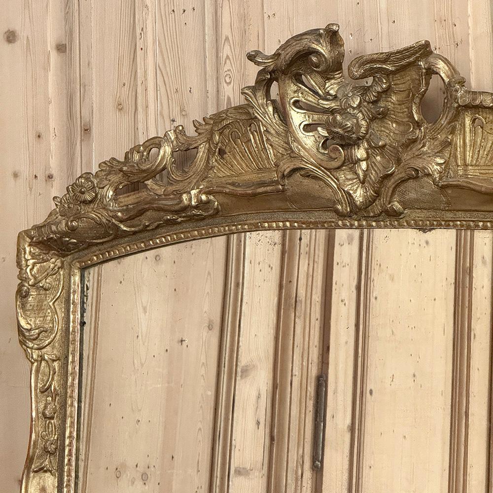 Grand 19. Jahrhundert Französisch Napoleon III Zeitraum Giltwood Mantel ~ Floor Mirror im Angebot 9