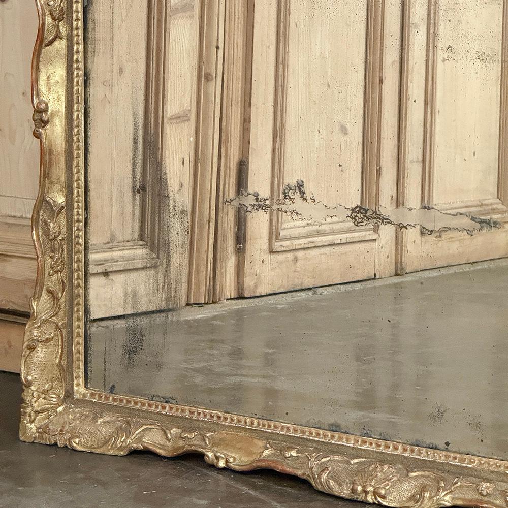 Grand 19. Jahrhundert Französisch Napoleon III Zeitraum Giltwood Mantel ~ Floor Mirror im Angebot 11