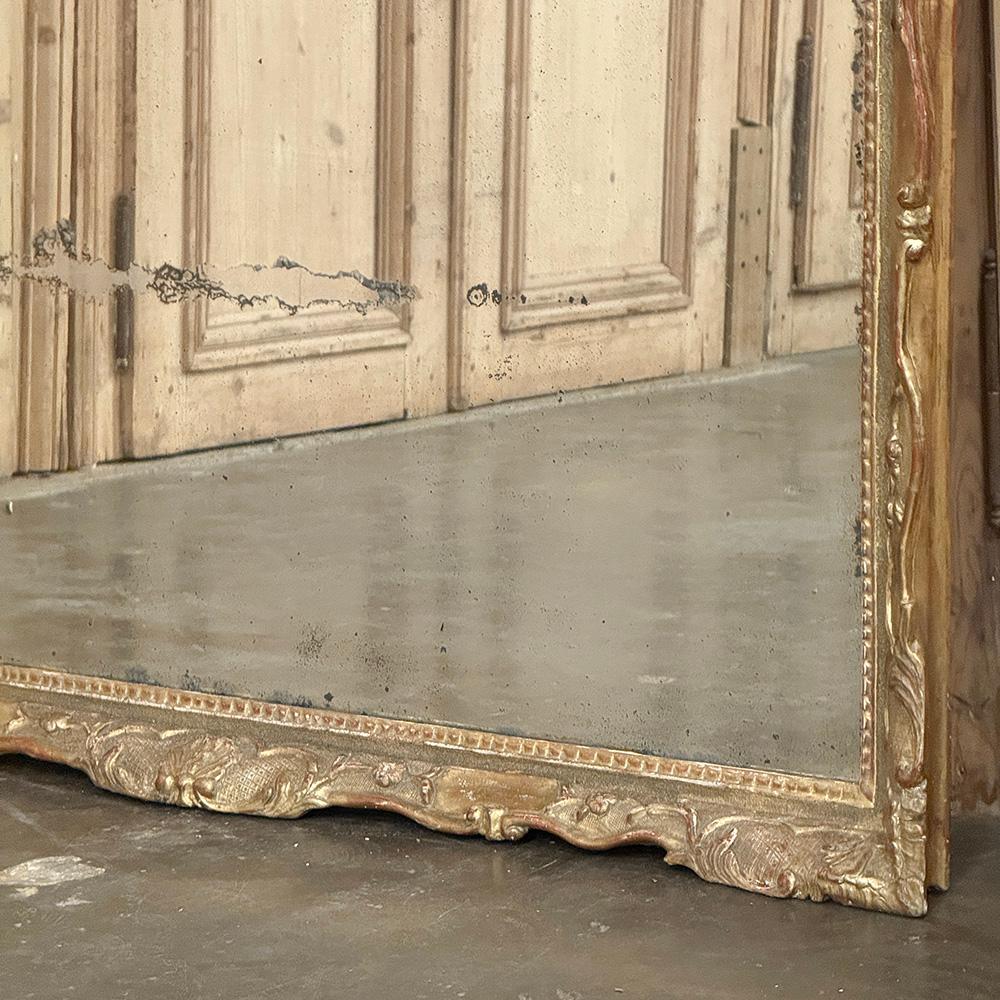 Grand 19. Jahrhundert Französisch Napoleon III Zeitraum Giltwood Mantel ~ Floor Mirror im Angebot 12