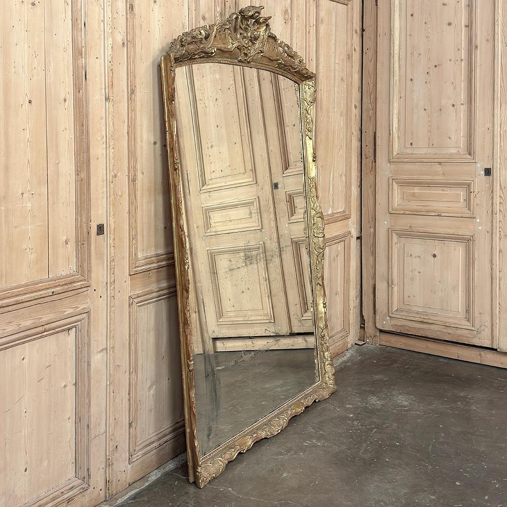 Grand 19. Jahrhundert Französisch Napoleon III Zeitraum Giltwood Mantel ~ Floor Mirror im Angebot 13