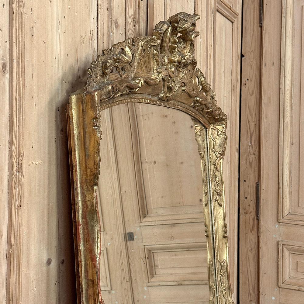 Grand 19. Jahrhundert Französisch Napoleon III Zeitraum Giltwood Mantel ~ Floor Mirror im Angebot 14
