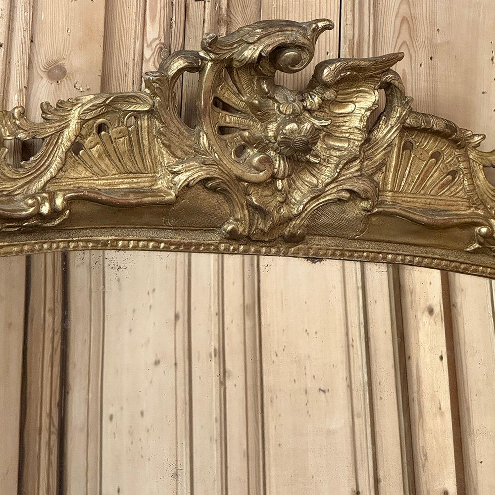 Grand 19. Jahrhundert Französisch Napoleon III Zeitraum Giltwood Mantel ~ Floor Mirror im Angebot 1