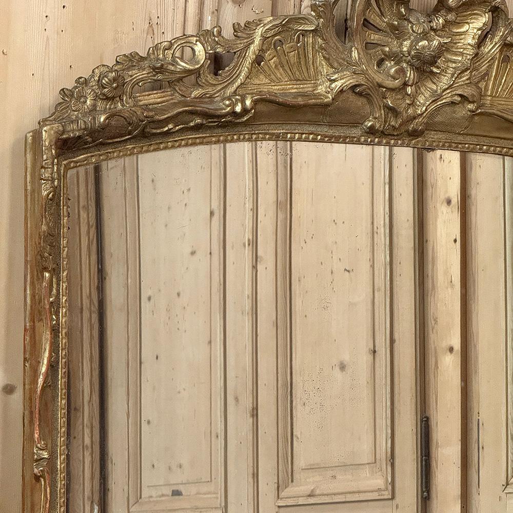 Grand 19. Jahrhundert Französisch Napoleon III Zeitraum Giltwood Mantel ~ Floor Mirror im Angebot 2