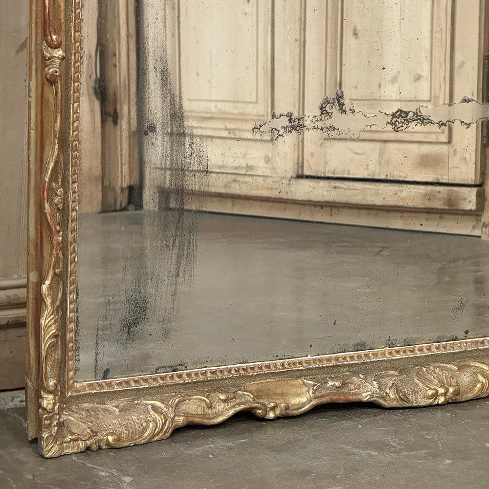 Grand 19. Jahrhundert Französisch Napoleon III Zeitraum Giltwood Mantel ~ Floor Mirror im Angebot 4
