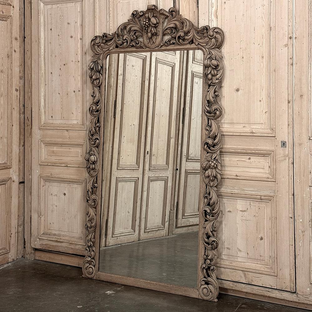 Hand-Carved Grand 19th Century French Renaissance Mirror For Sale