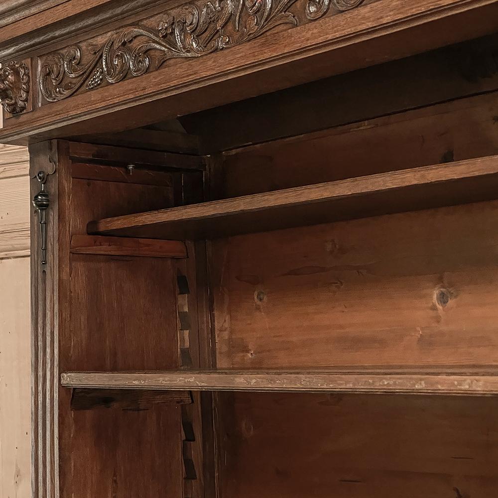 Grand 19th Century French Renaissance Open Bookcase 8