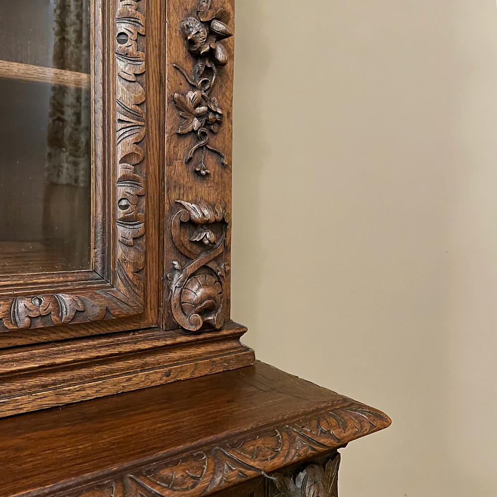 Grand 19th Century French Renaissance Revival Triple Hunt Bookcase 14